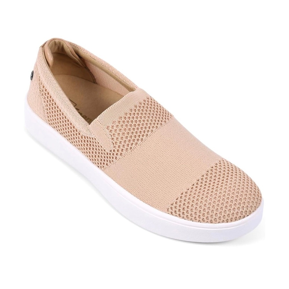 Spenco Coastal Slip-On Womens Sneakers Wheat Tan Knit Wide 11W SP1009WHE110W New